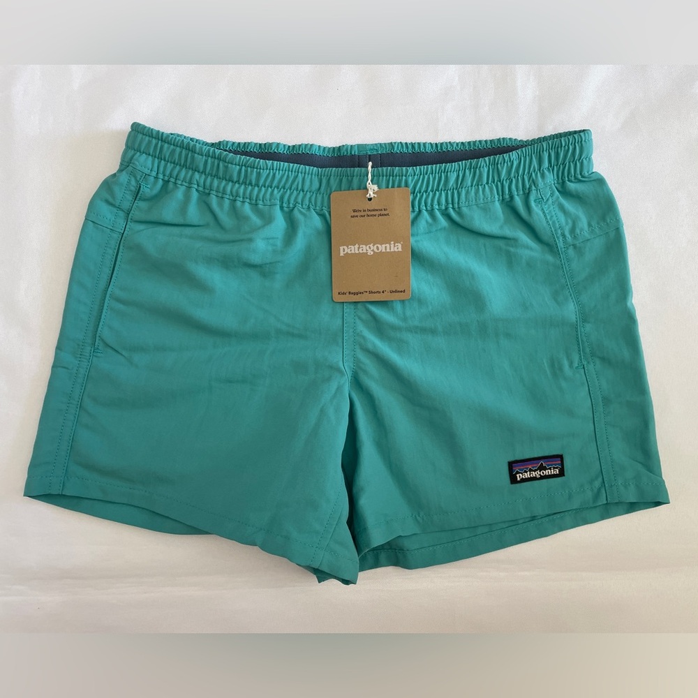 Patagonia Baggies 4" Shorts Kids' Size L/12 Subtidal Blue SP24